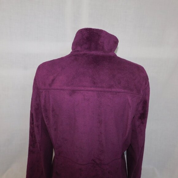 LL Bean Womens M Purple Plum Full Zip Fleece Plush Jacket Sweater - Picture 11 of 12